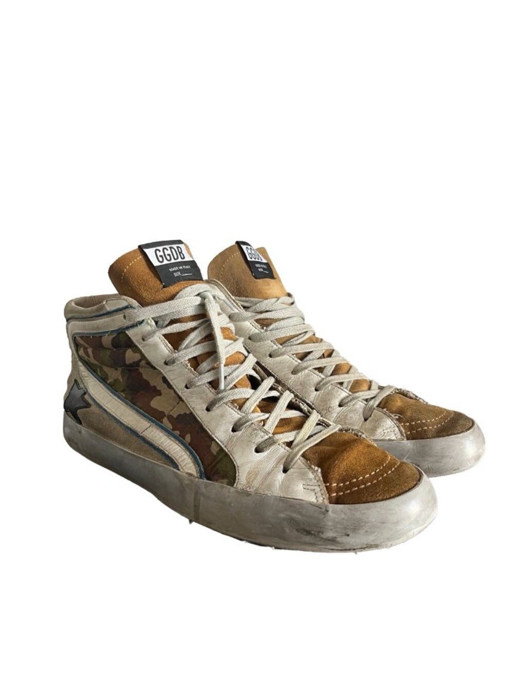 Golden Goose GGDB Slide Camo High Top Sneakers